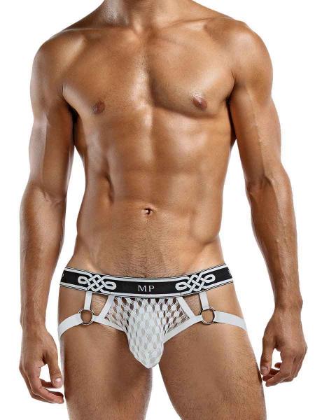 Peep Show Jock Strap Ring White L/XL - Click Image to Close