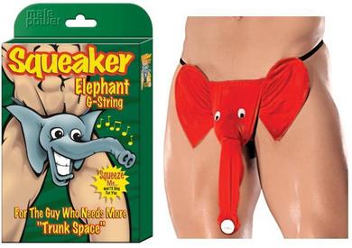 Squeaker Elephant G-String Assorted