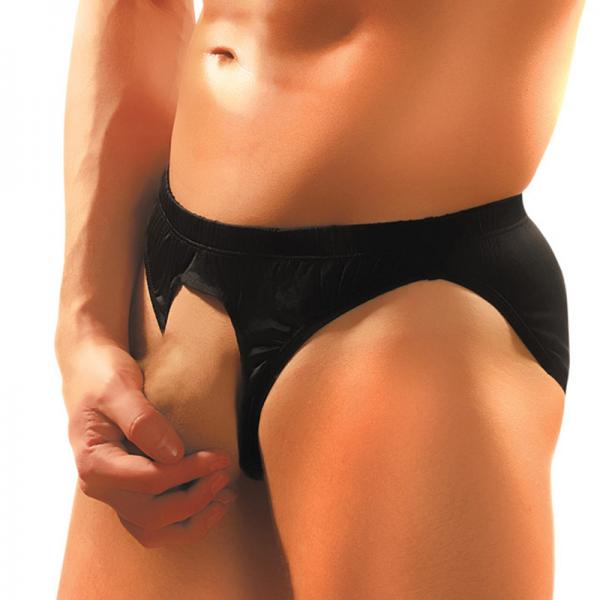 Pouchless Brief Black O/s - Click Image to Close