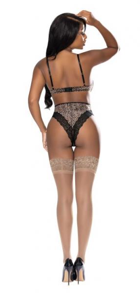 Purrfect Half Cup Teddy W/ Split Crotch Leopard 2xl