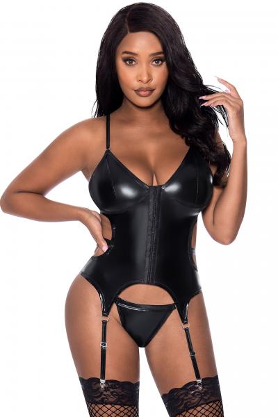 Club Candy Basque & Cheeky Panty Black L/xl