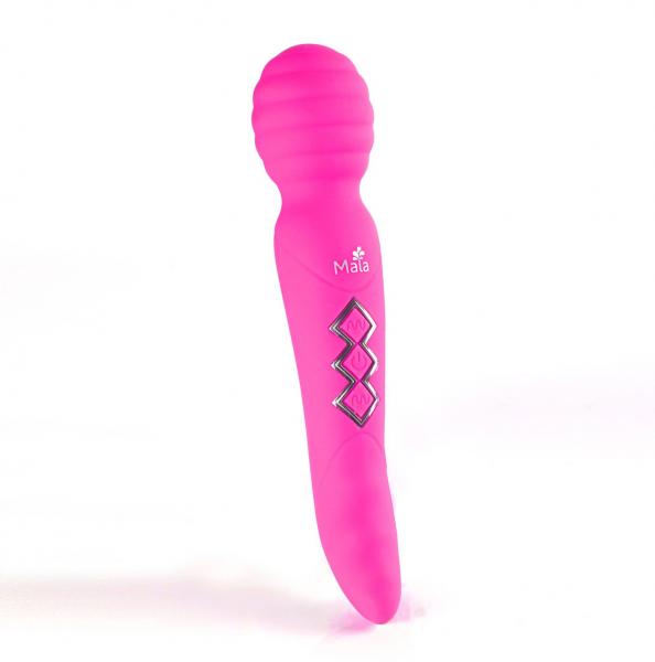 Zoe Rechargeable Dual Vibrating Wand Hot Pink - Click Image to Close