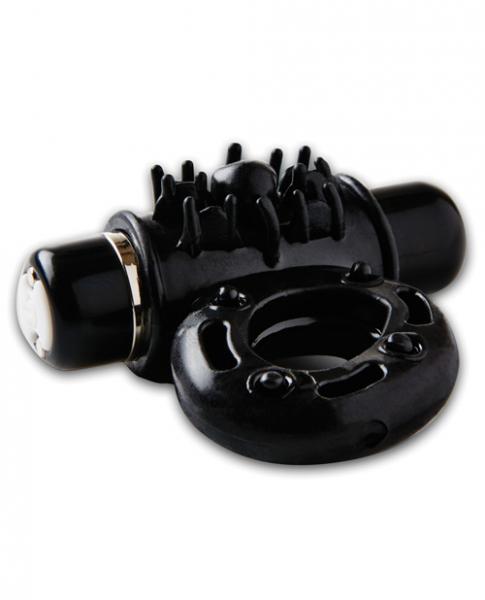 Sensuelle Bullet Ring Cock Ring 7 Function Black - Click Image to Close