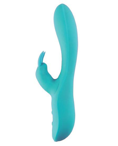 Sensuelle Brandii Bendable Rabbit Vibrator Teal Blue - Click Image to Close