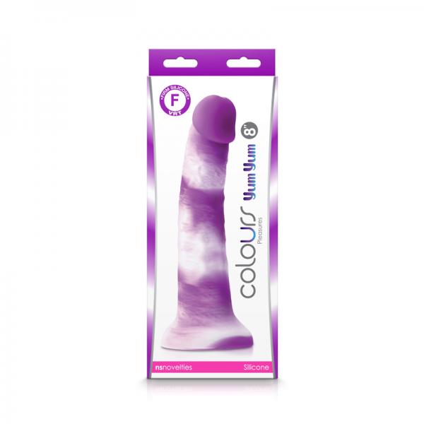 Colours Pleasures Yum Yum 8in Dildo Purple - Click Image to Close