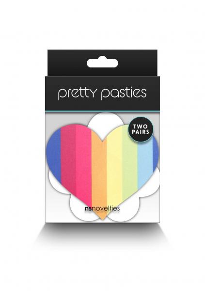 Pretty Pasties Pride Heart & Flower Rainbow 2 Pair