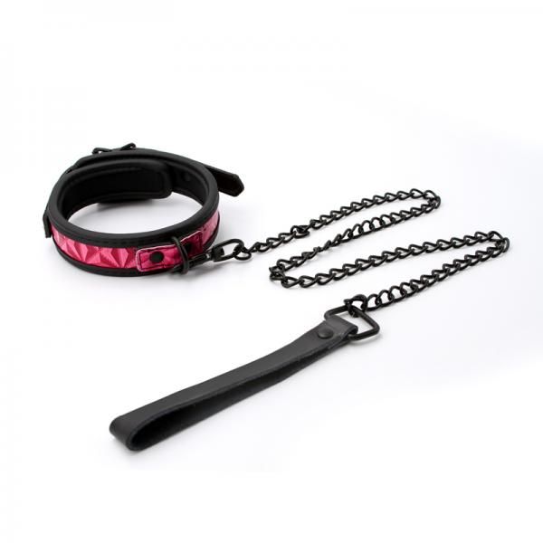 Sinful 1 inch Collar & Leash Pink - Click Image to Close