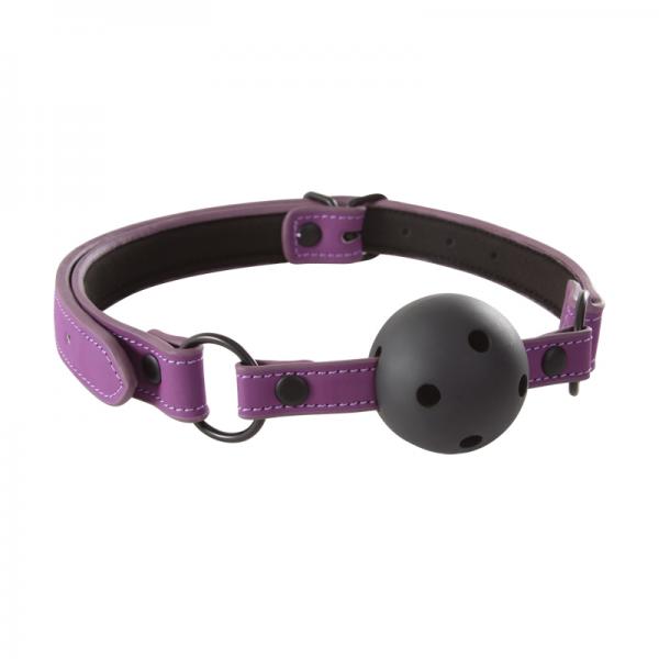 Lust Bondage Ball Gag Purple O/S - Click Image to Close