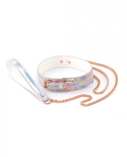 Cosmo Bondage Collar & Leash Rainbow