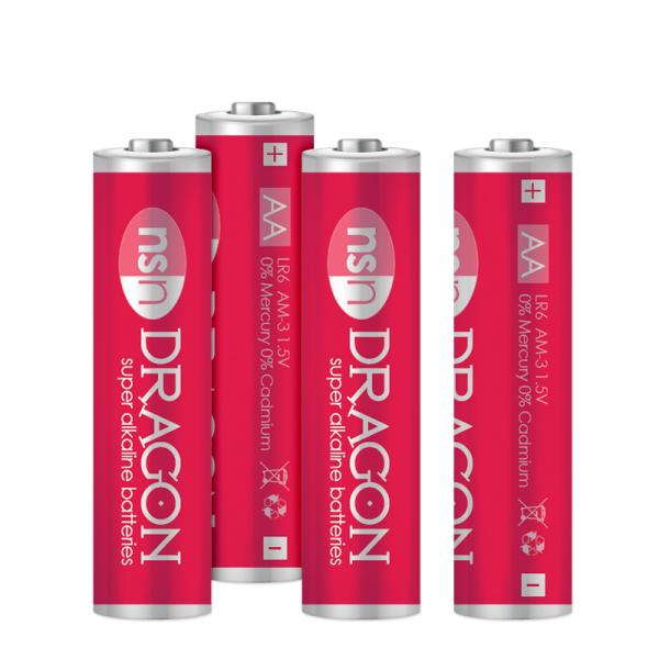 Dragon 4pk Alkaline Aa Batteries - Click Image to Close