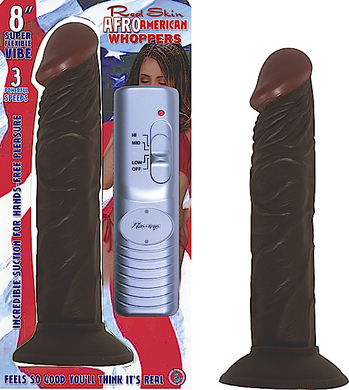 Afro American Whopper Vibrator - 8 inch