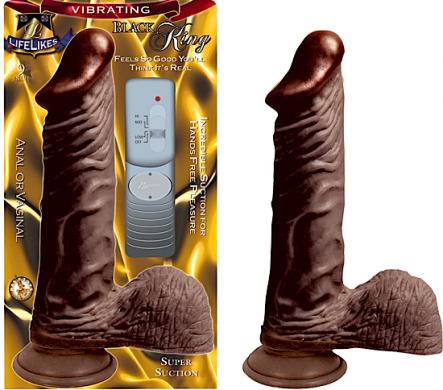 Lifelikes Vibrating Black King - Click Image to Close