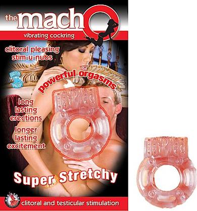 Macho Vibrating Cockring Flesh - Click Image to Close