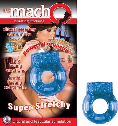 Macho Vibrating Cockring Blue