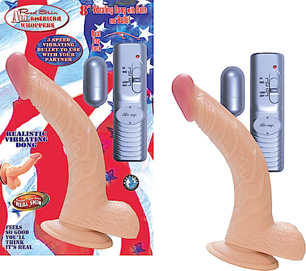 All American Whopper 8in Vib. Flesh - Click Image to Close