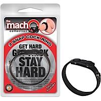 Macho 3 Snap Cock Ring - Click Image to Close