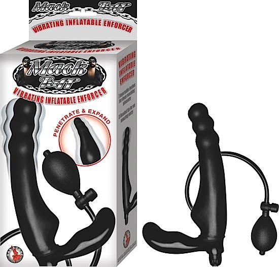 Vibrating Inflatable Enforcer Black Probe