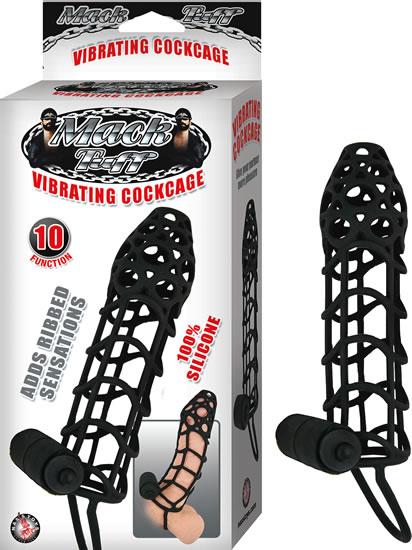 Mack Tuff Vibrating Cock Cage Black - Click Image to Close