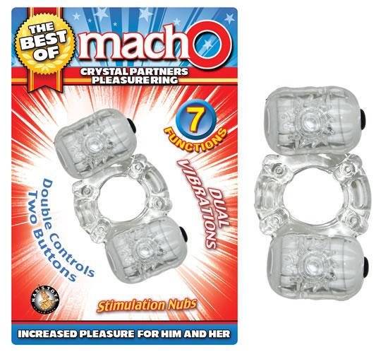 The Best Of Macho Crystal Partners Pleasure Ring Clear - Click Image to Close