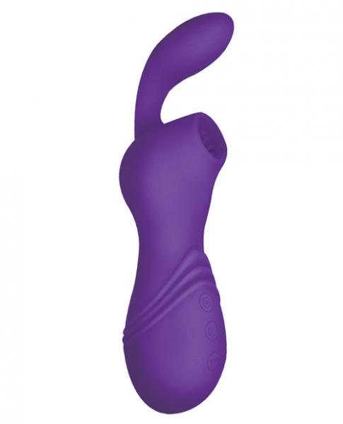 Infinitt Suction Massager Two Purple Vibrator - Click Image to Close