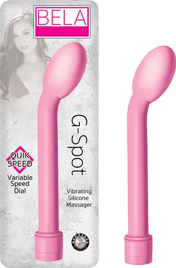 Bela G-Spot Pink Vibrating Silicone Massager - Click Image to Close