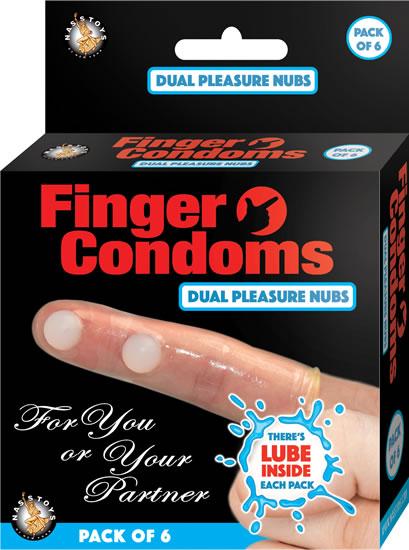 Finger Condoms Dual Pleasure Nubs 6 Per Box - Click Image to Close