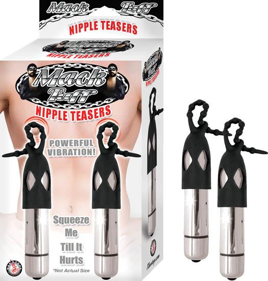 Mack Tuff Nipple Teasers Silver Black - Click Image to Close