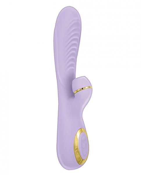 Vibes Of New York Ribbed Suction Massager Purple - Click Image to Close