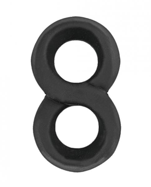 My Cockring Figure Eight Cock & Scrotum Ring Black - Click Image to Close