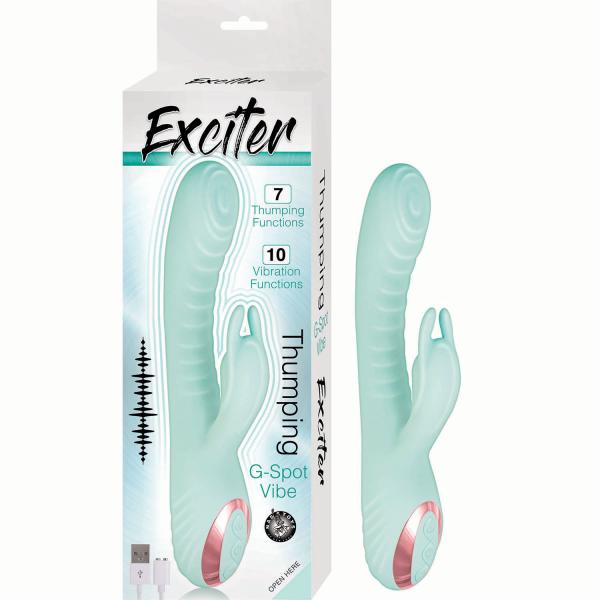 Exciter Thumping G-spot Vibe Aqua - Click Image to Close