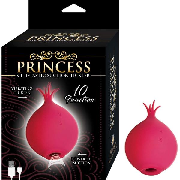 Princess Clit-tastic Suction Tickler Red - Click Image to Close