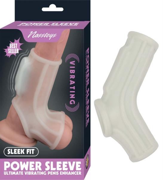 Vibrating Power Sleeve Sleek Fit White - Click Image to Close