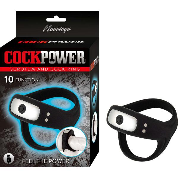 Cockpower Scrotum & Cock Ring Black - Click Image to Close