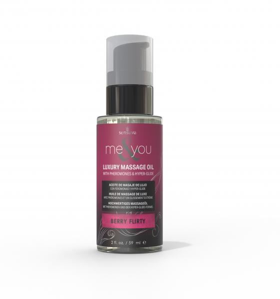 Me & You Massage Oil Berry Flirty 2 Oz - Click Image to Close