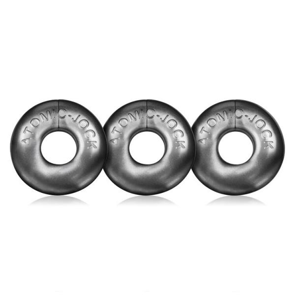 Oxballs Ringer 3 Pack Cock Ring Steel Silver