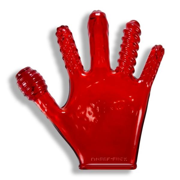 Finger Fuck Glove Clear Red (net)