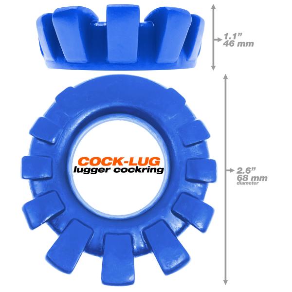 Cock-lug Lugged Cockring Marine Blue (net) - Click Image to Close