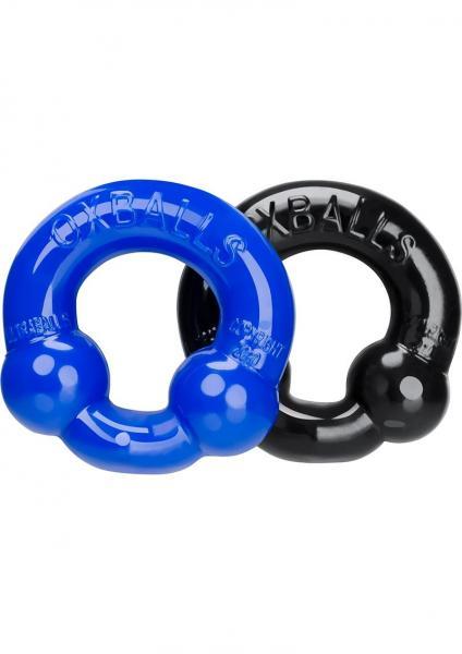 Oxballs Ultraballs Cock Ring 2 Pack Black, Police Blue