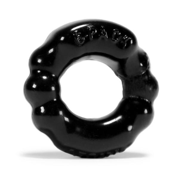 The Six Pack Cockring Black - Click Image to Close