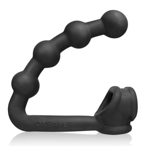 Buttballs Asslock & Cock Sling Oxballs Silicone TPR Blend Black Ice - Click Image to Close