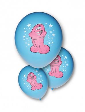 Pecker Balloon 6Pc - Click Image to Close