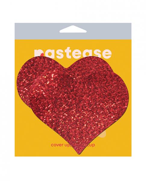 Pastease Heart Glitter Red Fuller Coverage - Click Image to Close