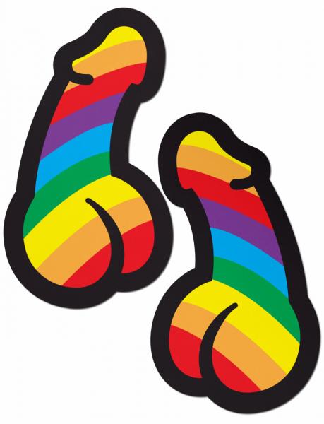 Pastease Rainbow Pride Dick Pasties - Click Image to Close