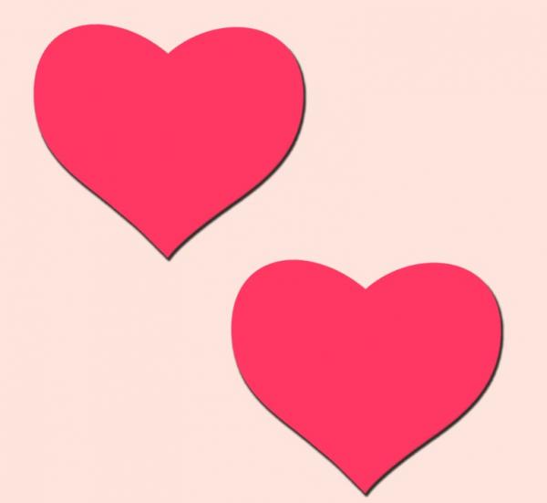 Pastease Love Glow In The Dark Neon Pink Hearts - Click Image to Close