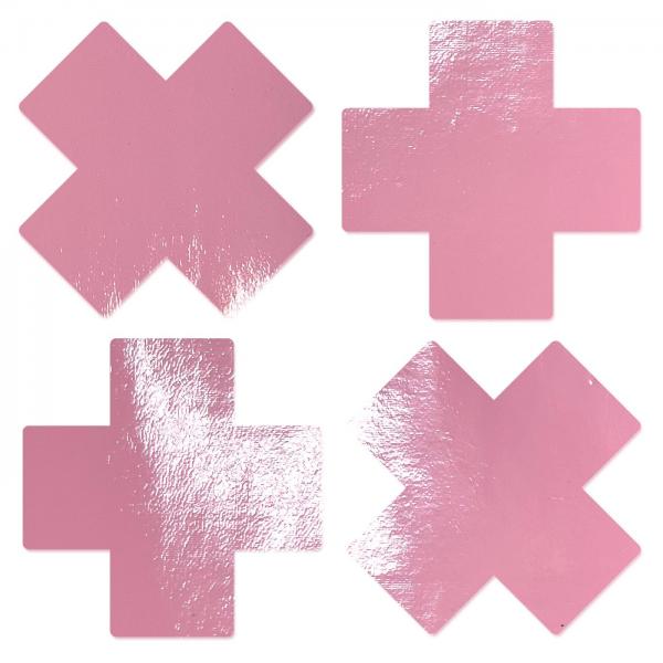 Pastease Petite Plus X Faux Latex Baby Pink Crosses - Click Image to Close