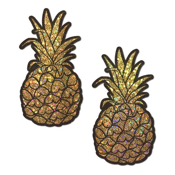 Pastease Glitter Pineapples Gold - Click Image to Close