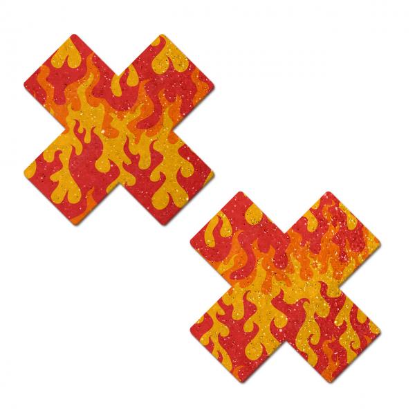 Pastease Flaming Sparkle Cross - Click Image to Close