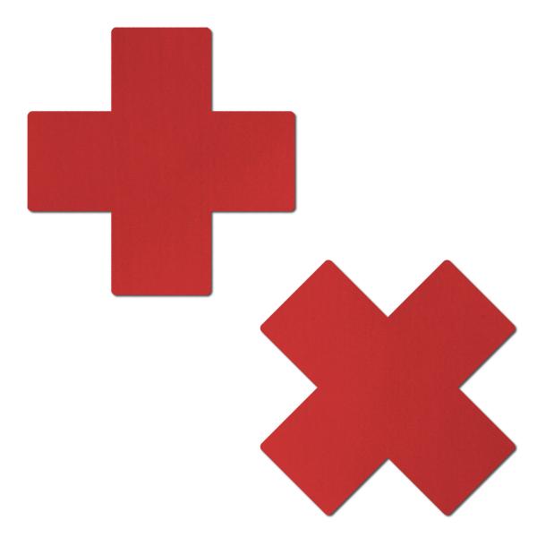 Pastease Plus X Faux Latex Red Crosses - Click Image to Close