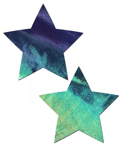 Pastease Black Opal Liquid Star Pasties O/S - Click Image to Close