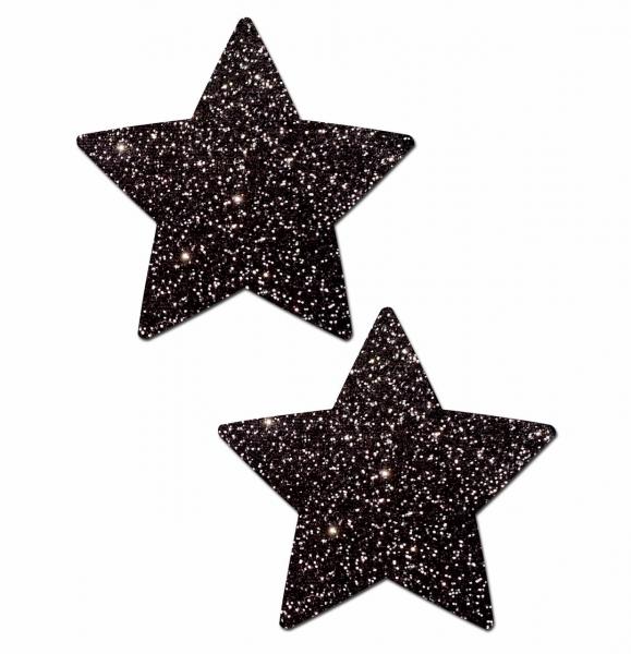 Pastease Sparkle Black Stars - Click Image to Close